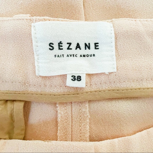 SEZANE Gustavo Trouser Pants Nude Blush Pink - Picture 8 of 9